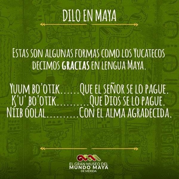 Cómo se dice Gracias en Maya